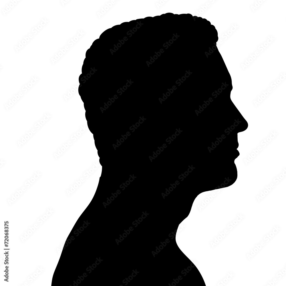 Vector silhouette of a man.