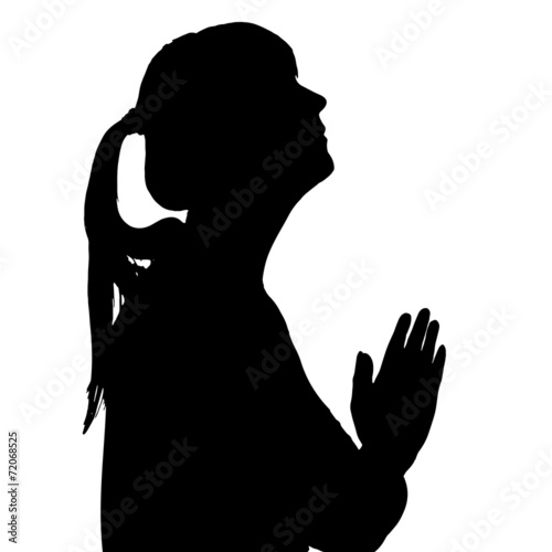 Vector silhouette of a woman.