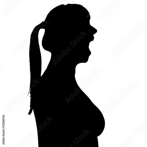 Vector silhouette of a woman.