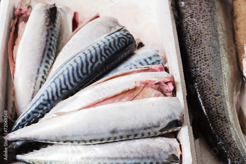 Cleaned and gutted mackerel