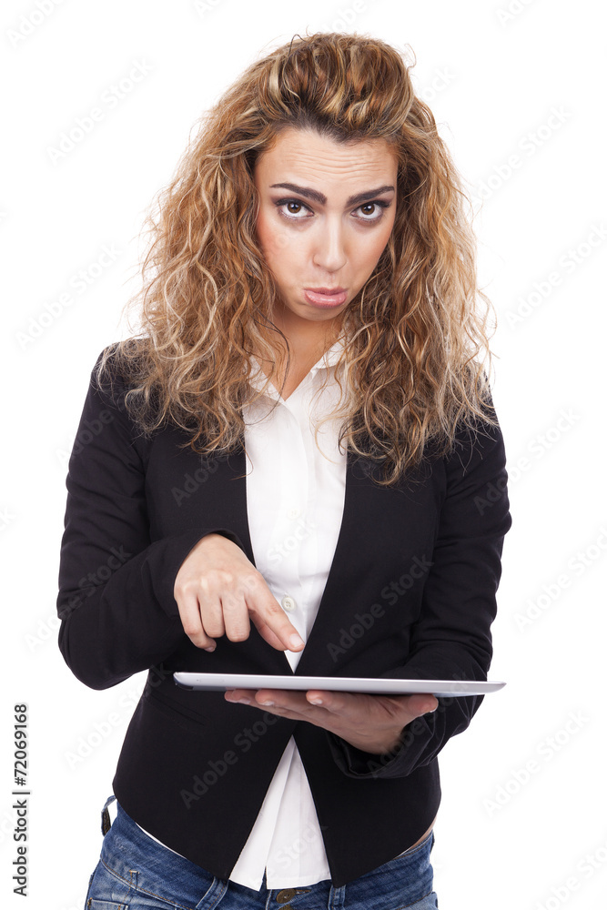 young woman with active expressions young woman with active expressions