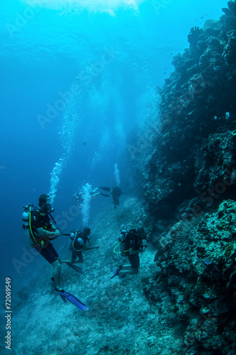 Divers,meno wall, Gili Lombok Nusa Tenggara Barat underwater