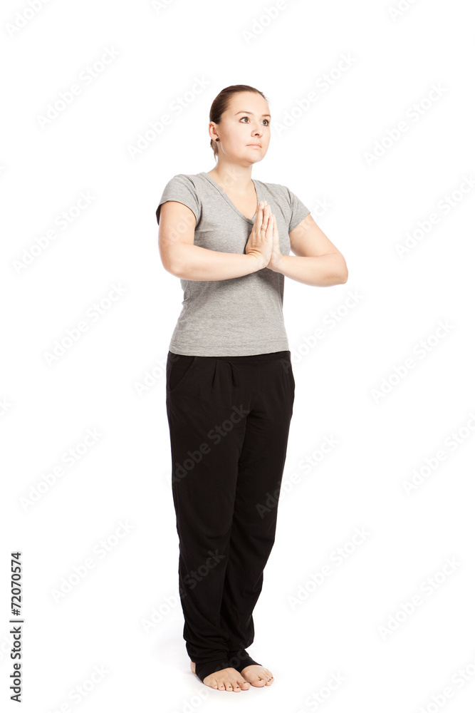 Einzelpose des Sonnengrußes im Yoga Einzelpose des Sonnengrußes im Yoga