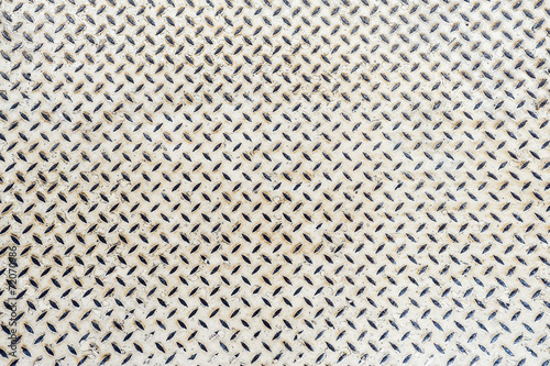 Close up white metal floor texture background detail