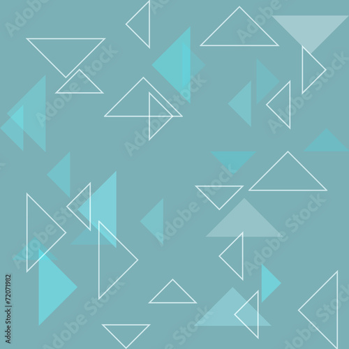 blue background with white triangles - vector illustration