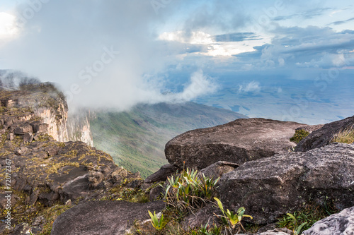 View from the plateau Roraima to Gran Sabana region - Venezuela photo