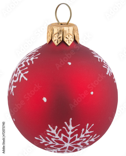 Red Christmas ball isolated