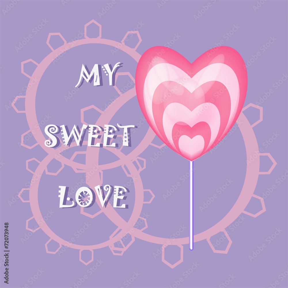 sweet candy heart text