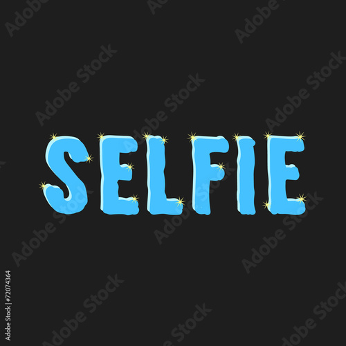 inscription selfie with glare