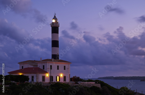 Porto Colom Lighthouse. Majorca, Balearic islands.