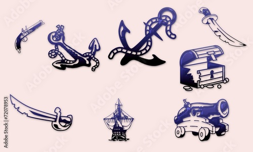 Planche dessins pirates et corsaires