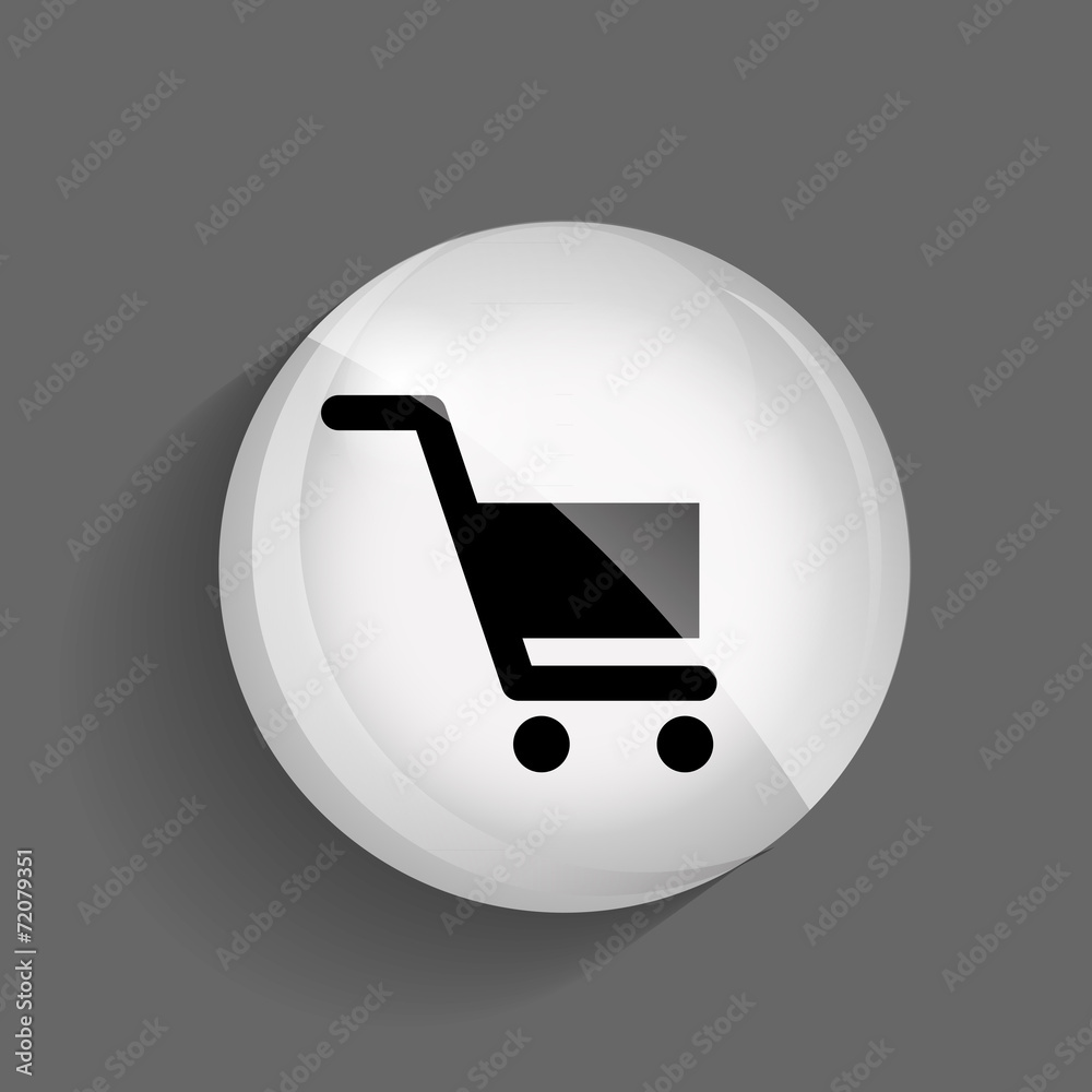 Shopping Glossy Icon Vector Illustration Shopping Glossy Icon Vector Illustration