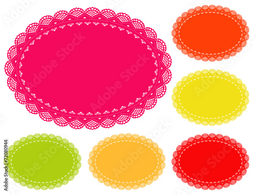 Φωτογραφία Lace Doily Place Mats, antique vintage design pattern copy space