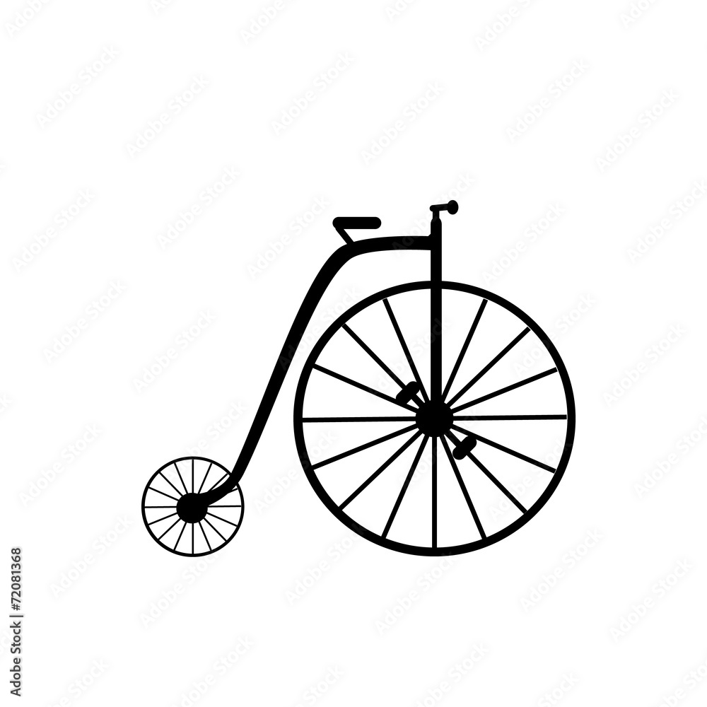 Old bicycle silhouette