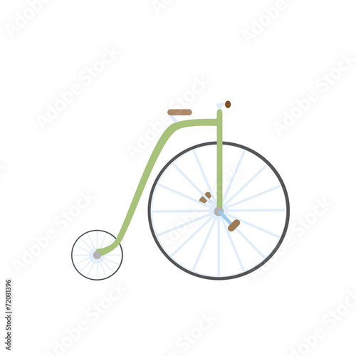 old bicycle isolated
