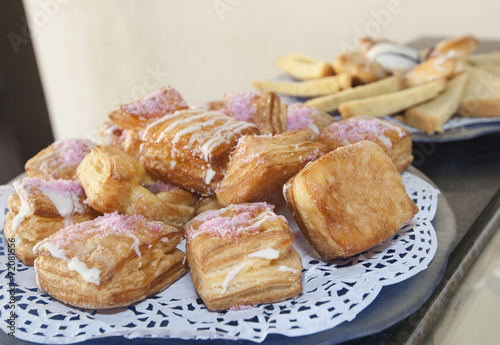Selection of pastries on a plate