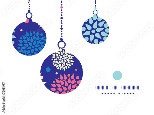 Vector colorful bursts Christmas ornaments silhouettes pattern