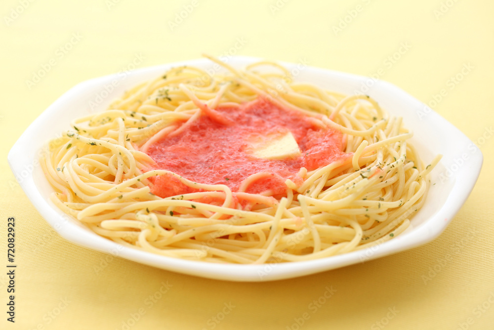 明太子のパスタ　