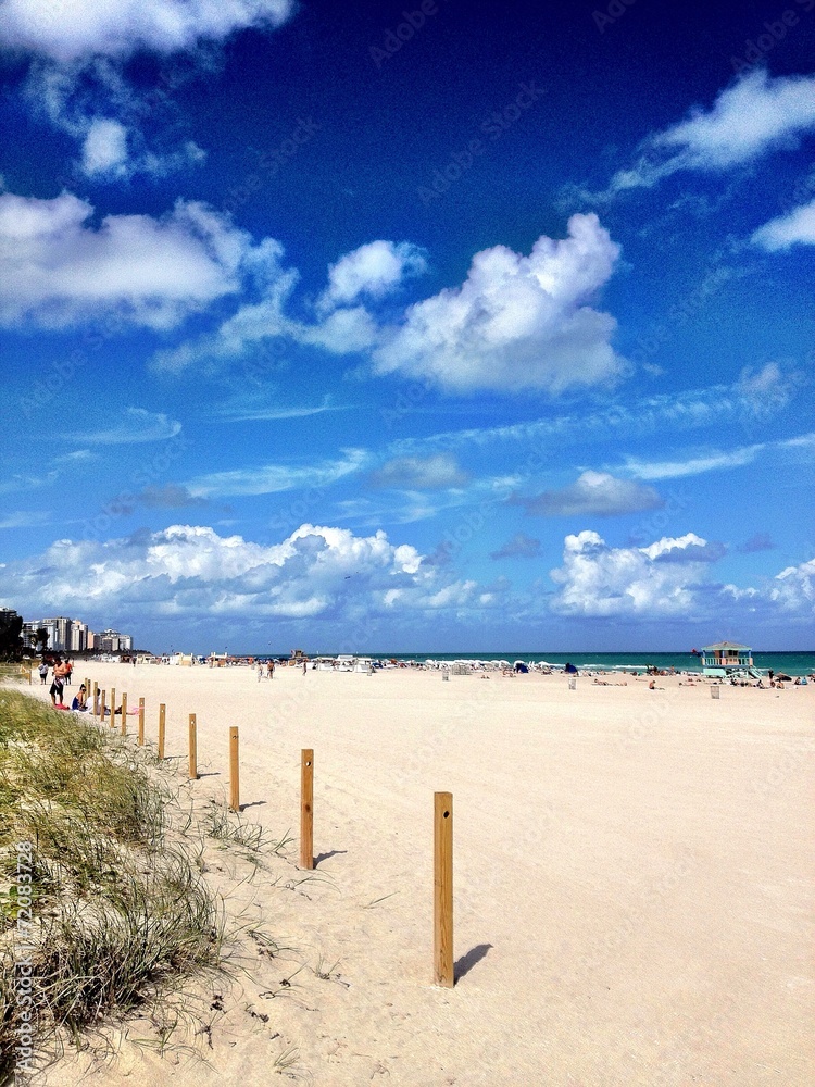 Ocean beach view in Miami Beach