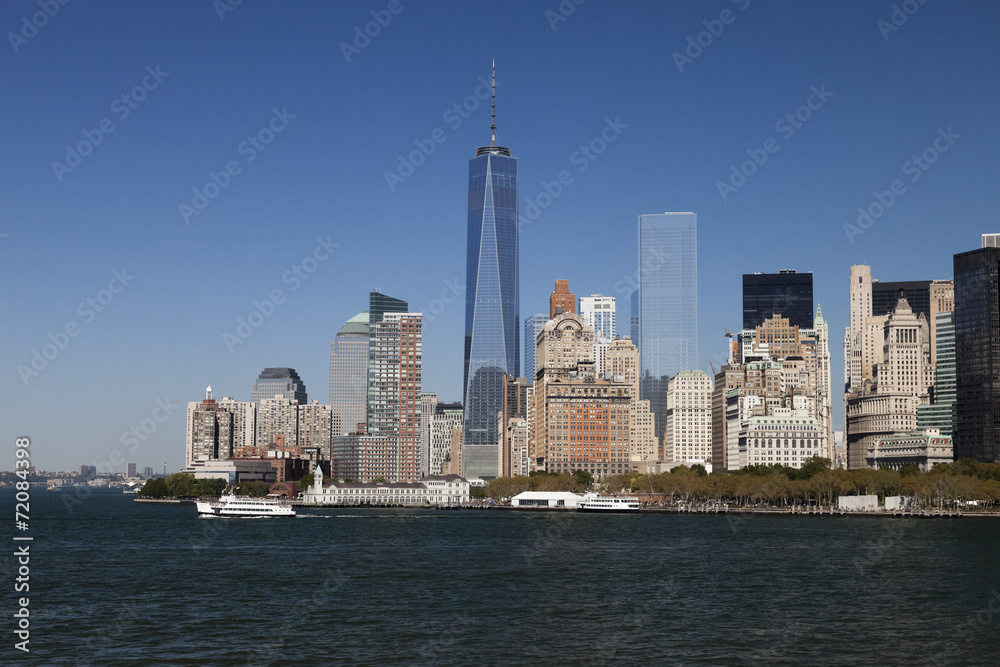 The New York City Downtown w the Freedom tower 2014 The New York City Downtown w the Freedom tower 2014