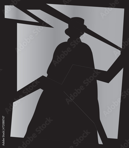 Jack the Ripper Shadow In Mirror