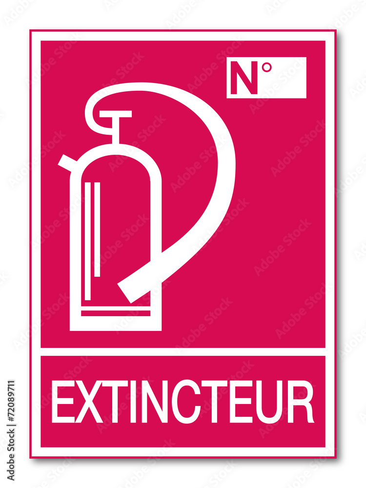 Panneau extincteur. Panneau extincteur.