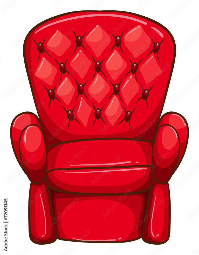 Fototapeta premium A simple drawing of a red chair