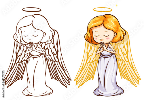 Two sketches of an angel