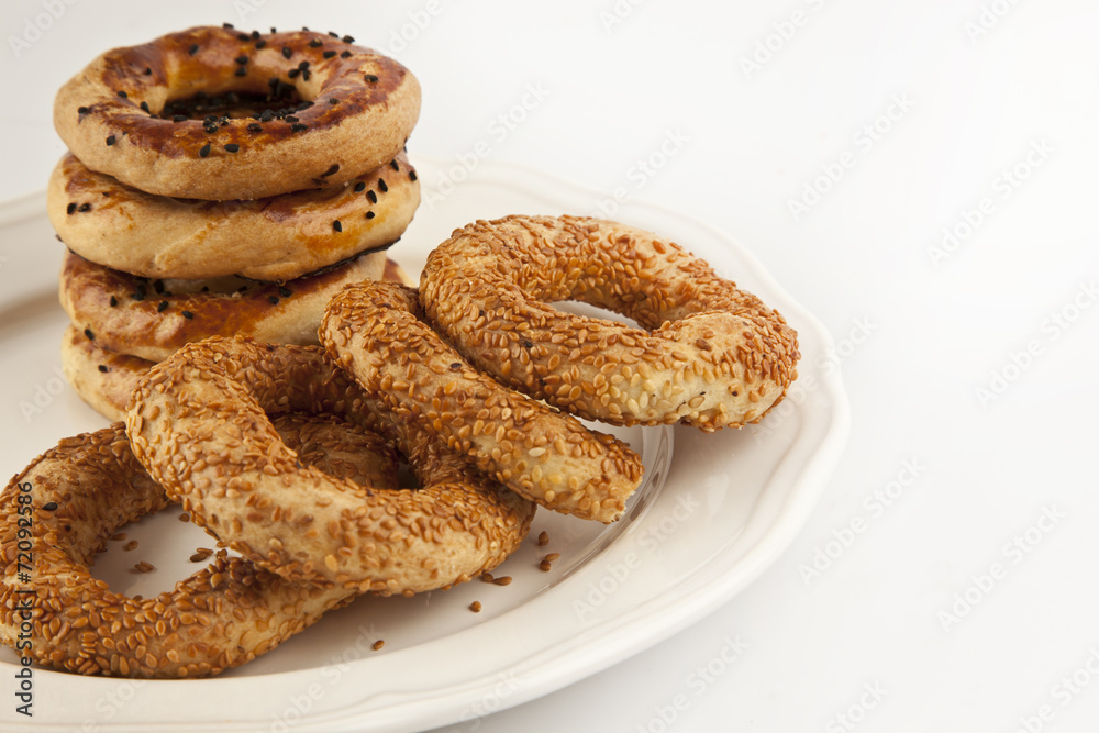 Turkish Bagel Simit with Sesame Turkish Bagel Simit with Sesame
