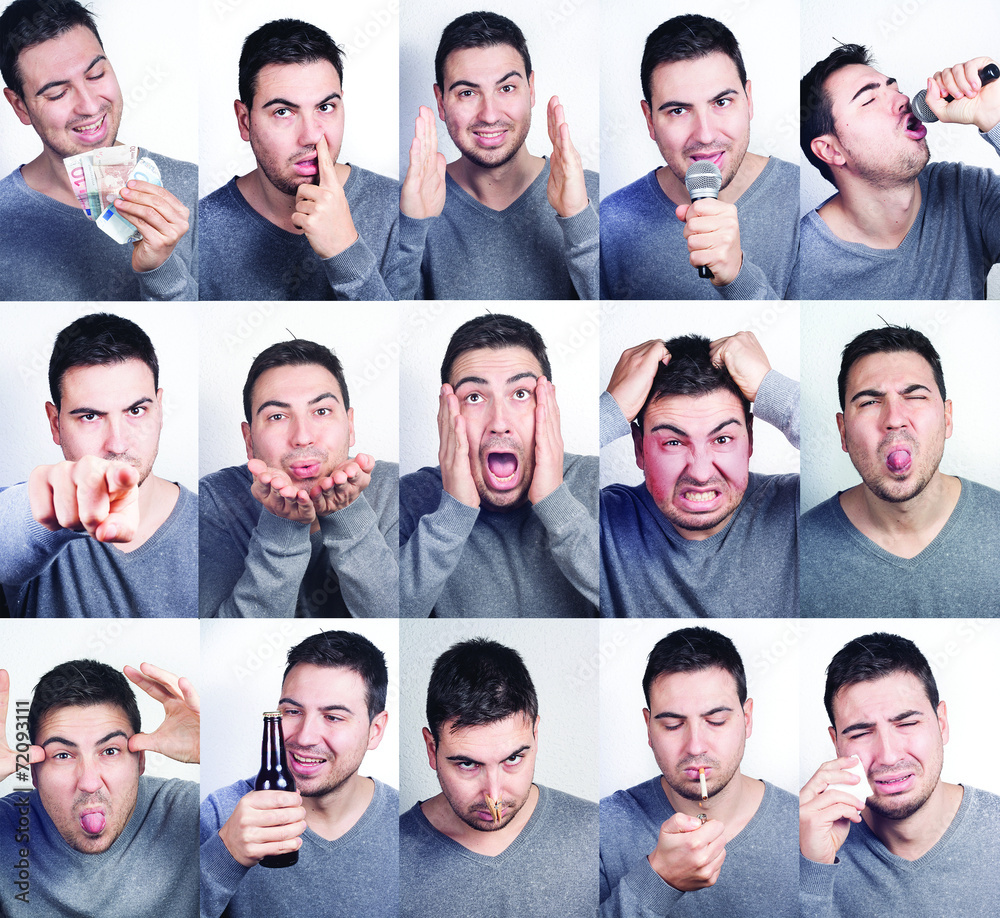 Fototapeta premium collage faces