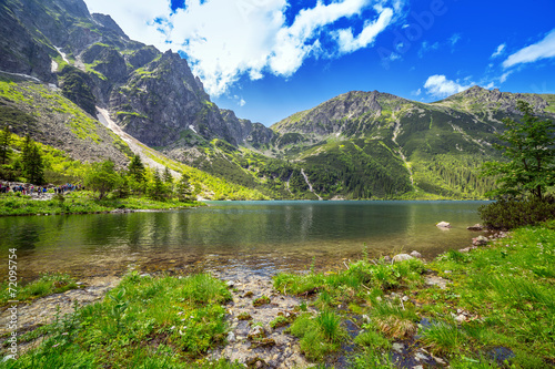 Fototapeta Naklejka Na Ścianę i Meble -  Eye of the Sea lake in Tatra mountains, Poland