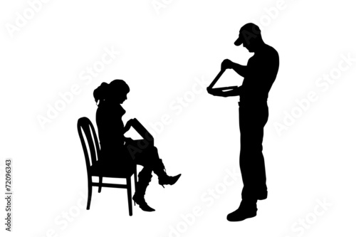 Vector silhouettes of people.