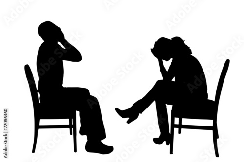 Vector silhouettes of people.