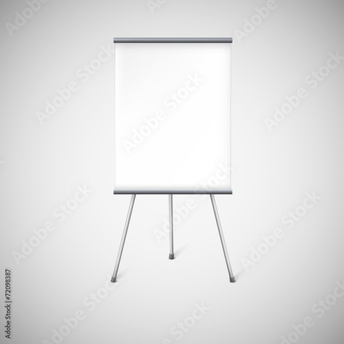 Blank flipchart or advertising stand.