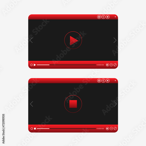 Video player red design