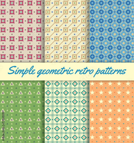 Simple Geometric Retro Patterns