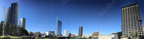 Skyline grattacieli Milano, Porta Nuova, Italia, panoramica