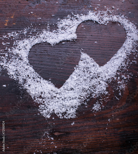 Christmas Heart with snow 