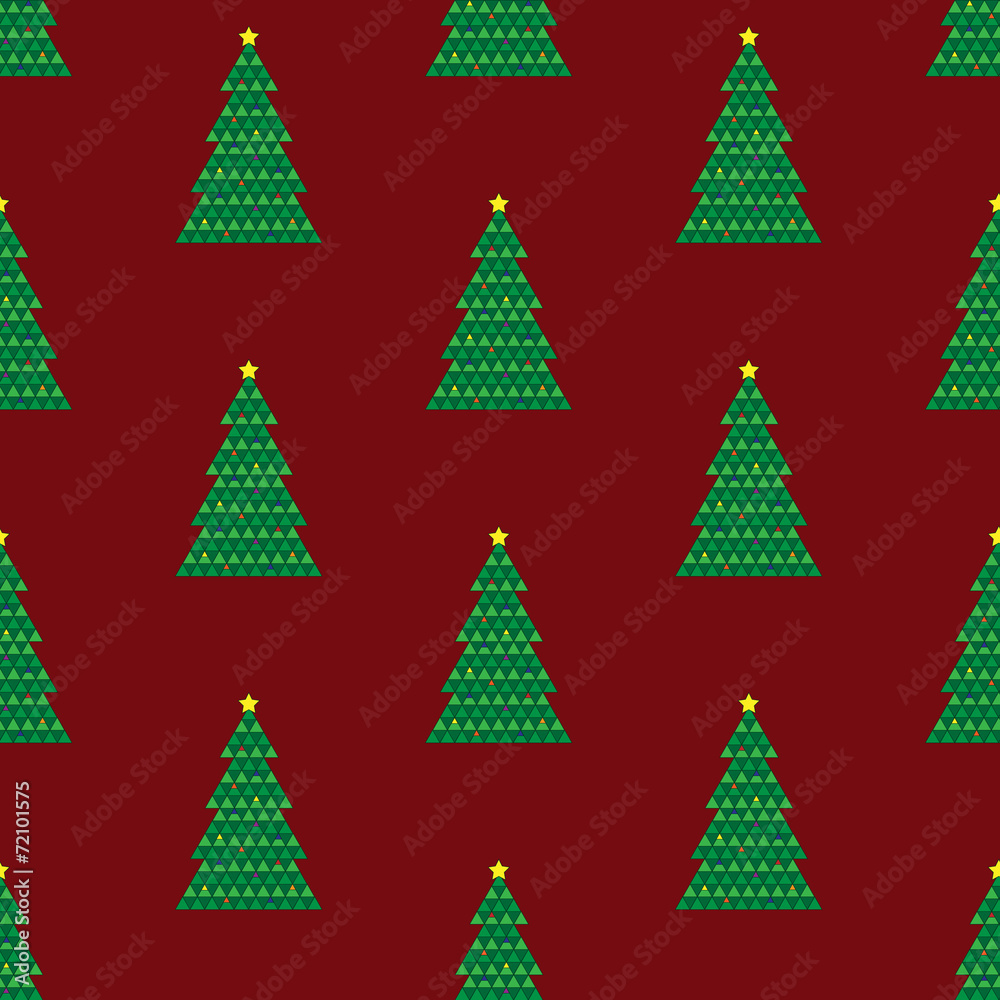 Geometric Christmas tree background