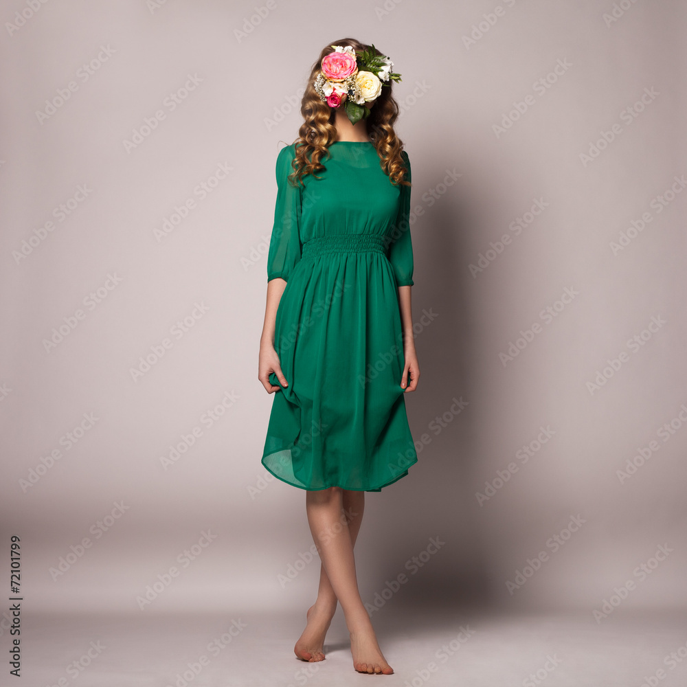 Woman with a flower instead of a face Woman with a flower instead of a face