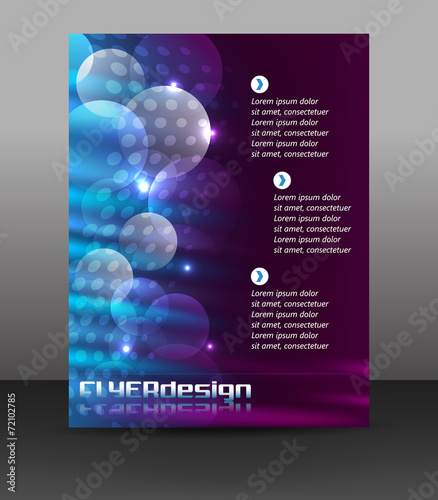 Flyer design or corporate banner, background with shiny effect
