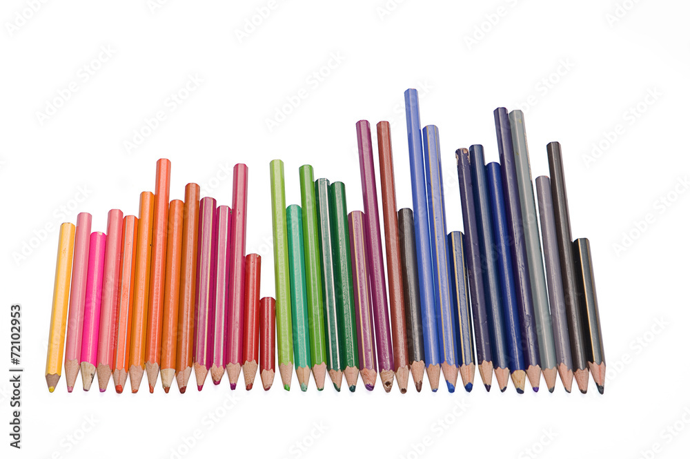Pencils used, worn and blunt Pencils used, worn and blunt