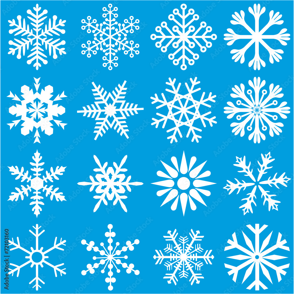 White Snowflakes Set 1 White Snowflakes Set 1