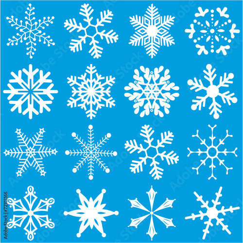 White Snowflakes Set 2