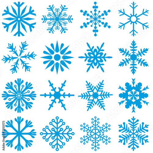 Blue Snowflakes 1