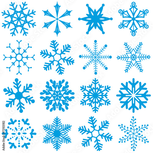 Blue Snowflakes 2