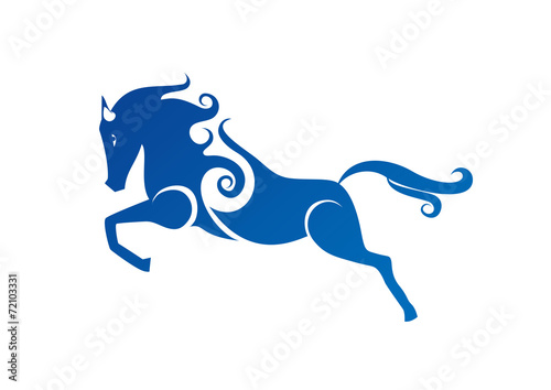 jumping horse logo vector abstract illustration