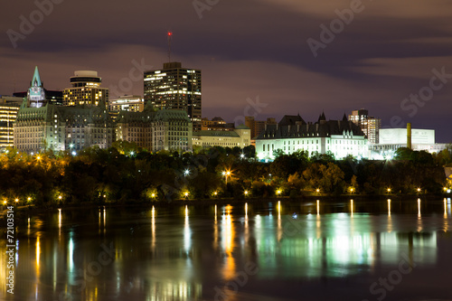 Part of the Ottawa Skyline at Night © mikecleggphoto