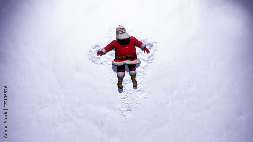 Santa Claus makes a Snow Angel Santa Claus makes a Snow Angel