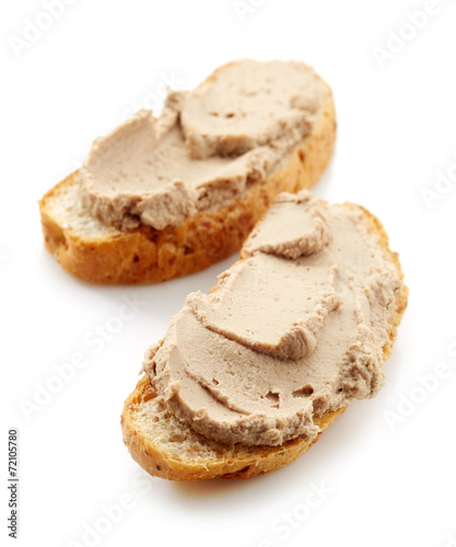 bread with liver pate
